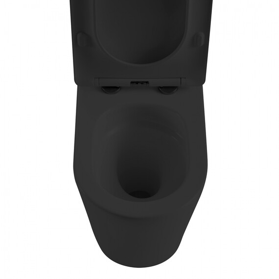 Унитаз-компакт безободковый Abber Bequem AC1112TMB с крышкой микролифт, черный матовый, Цвет производителя: чёрный фото 21