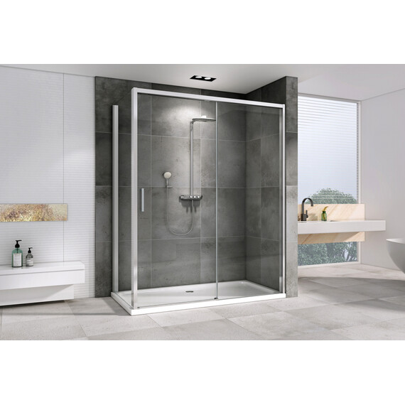 Душевое ограждение Abber Komfort 120х100 см AG93120-S102 (стекло 8 мм) хром/прозрачное фото 2