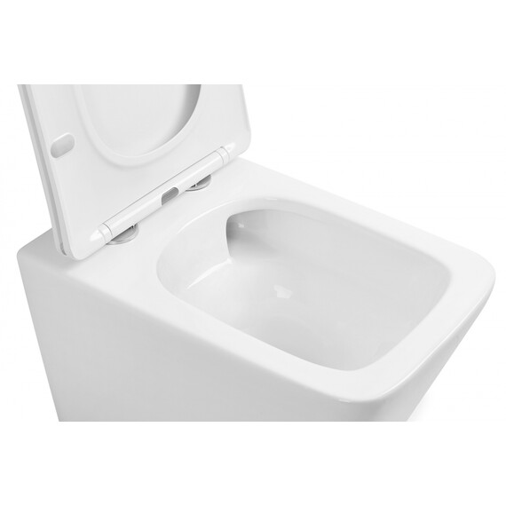 Унитаз подвесной безободковый Abber Rechteck AC1201T с тонкой крышкой микролифт (Система смыва торнадо) фото 17
