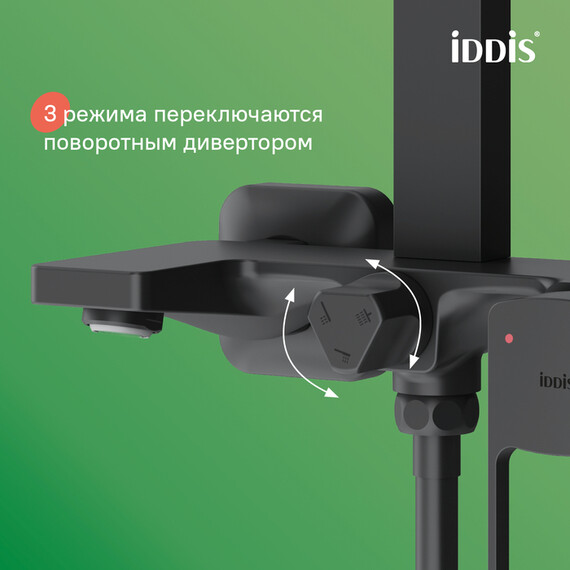 Душевая стойка Iddis Bild BILBL1Fi06, чёрный матовый фото 13