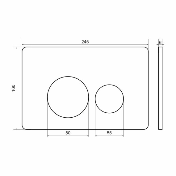Кнопка смыва Sole S0523 УТ000085446, brushed metal фото 2