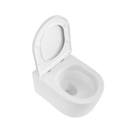 Унитаз подвесной безободковый BelBagno Unique BB007CH-TOR/SC с тонкой крышкой микролифт (Система смыва торнадо) фото 6