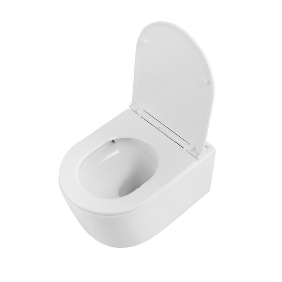 Унитаз подвесной безободковый BelBagno Unique BB007CH-TOR/SC с тонкой крышкой микролифт (Система смыва торнадо) фото 10