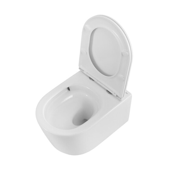 Унитаз подвесной безободковый BelBagno Unique BB007CH-TOR/SC с тонкой крышкой микролифт (Система смыва торнадо) фото 11