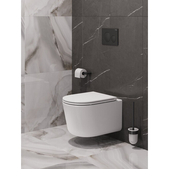 Унитаз подвесной безободковый BelBagno Unique BB007CH-TOR/SC с тонкой крышкой микролифт (Система смыва торнадо) фото 14