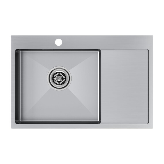 Кухонная мойка Paulmark Kroner 78F 1,2 мм PM217851-BSL, сталь брашированная фото 