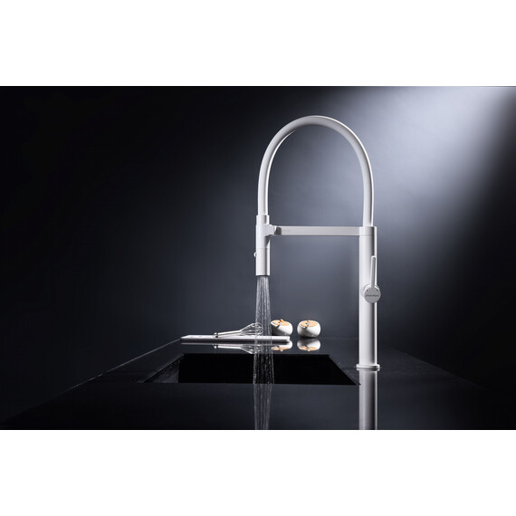 Смеситель для кухни Paulmark Leader Le214101-WH, белый матовый фото 5