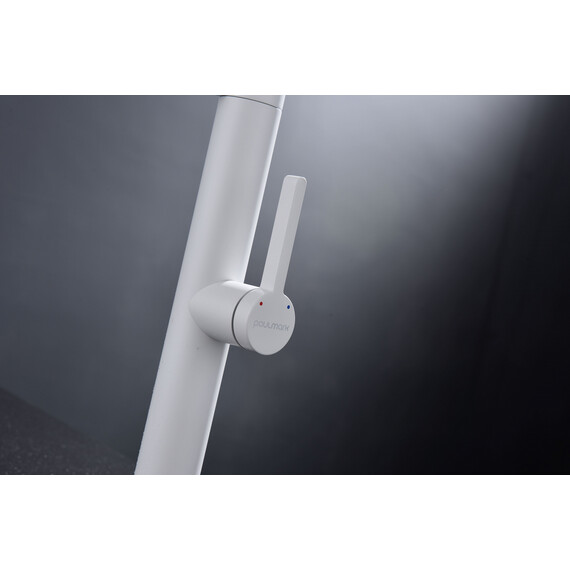 Смеситель для кухни Paulmark Leader Le214101-WH, белый матовый фото 14