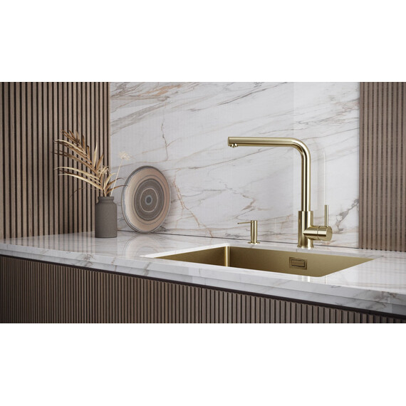 Смеситель для кухни Paulmark Twin Tw213622-LG, светлое золото фото 3