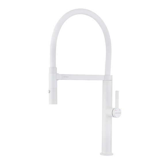 Смеситель для кухни Paulmark Leader Le214101-WH, белый матовый фото 2
