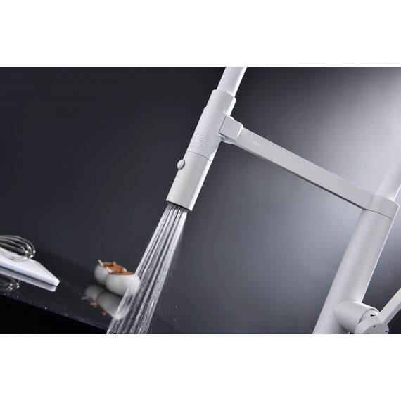 Смеситель для кухни Paulmark Leader Le214101-WH, белый матовый фото 12