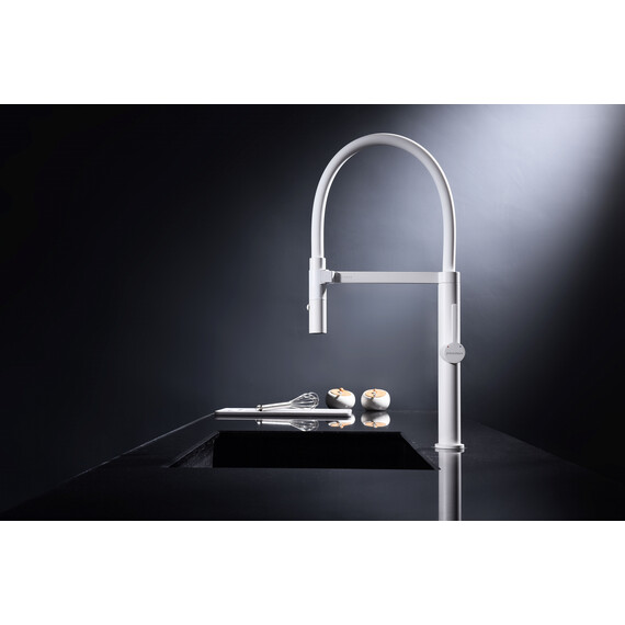 Смеситель для кухни Paulmark Leader Le214101-WH, белый матовый фото 3