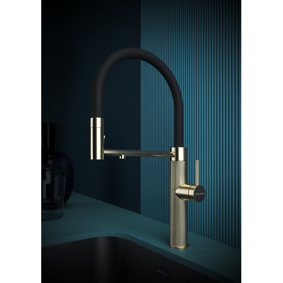 Смеситель для кухни Paulmark Ganymede Diamond Gd613199-LG, светлое золото фото 3