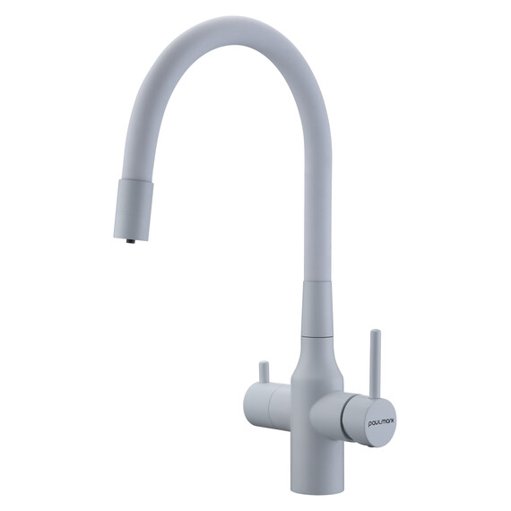 Смеситель для кухни Paulmark Salix Sa213419-WH, белый матовый фото 2