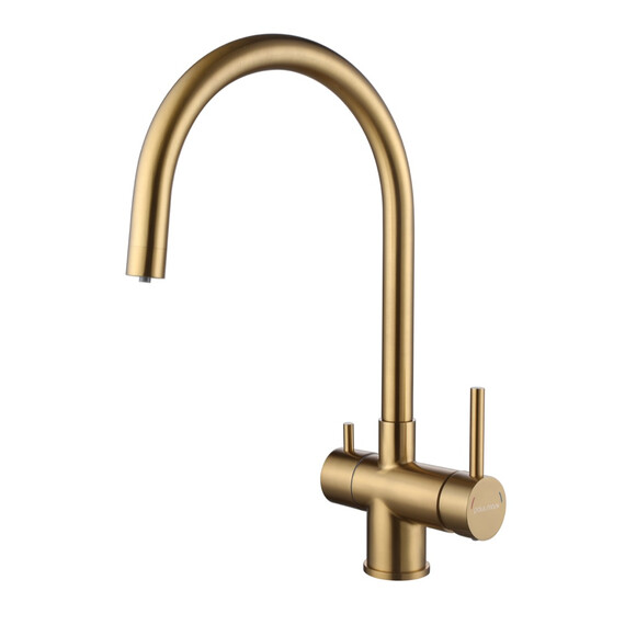 Смеситель для кухни Paulmark Heller He213218-BG, брашированное золото фото 2