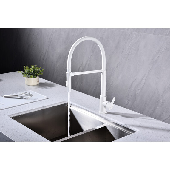 Смеситель для кухни Paulmark Halt Ha214021-WH, белый матовый фото 13