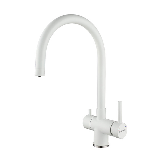 Смеситель для кухни Paulmark Heller He213218-WH, белый матовый фото 