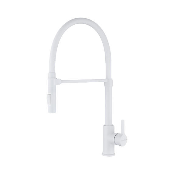 Смеситель для кухни Paulmark Halt Ha214021-WH, белый матовый фото 