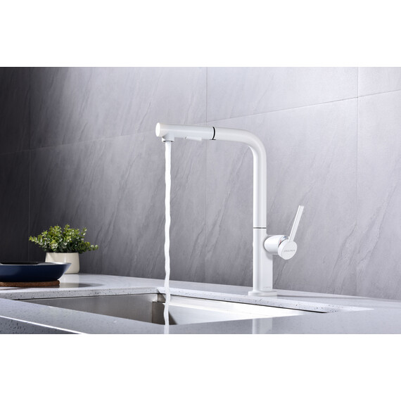 Смеситель для кухни Paulmark Neo Ne214419-WH, белый матовый фото 7