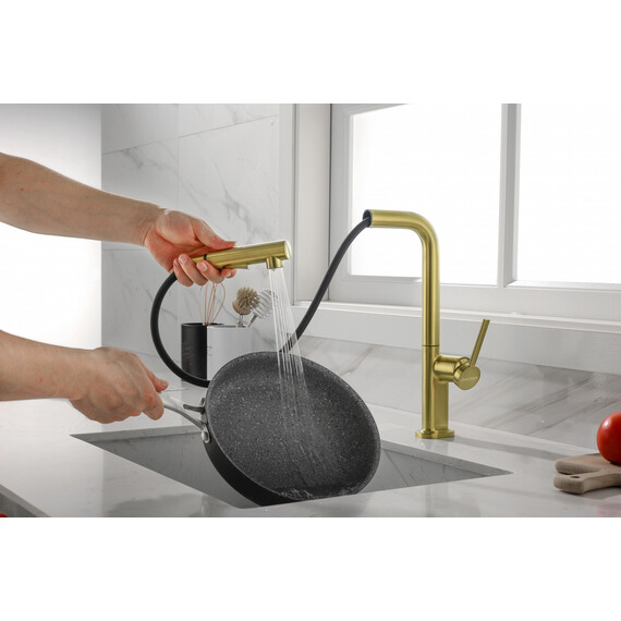Смеситель для кухни Paulmark Neo Ne214419-BG, брашированное золото фото 6