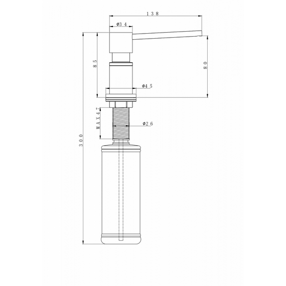 Дозатор для жидкого мыла Paulmark Kraft D003-G, золото фото 6