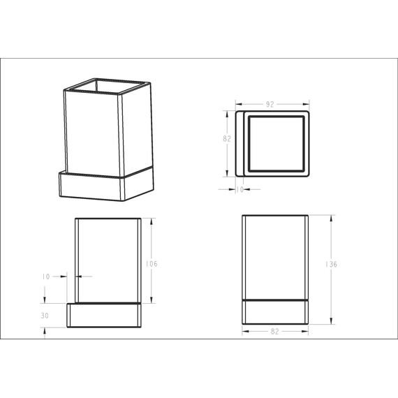 Стакан для зубных щеток Boheme Qubic 10724-G, цвет золото фото 6