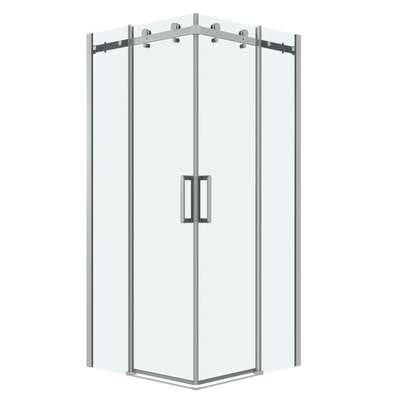 Душевое ограждение Grossman Classic 80х80 см 300.K33.04.8080.10.00 (стекло 8 мм) хром/прозрачное фото 