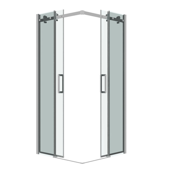 Душевое ограждение Grossman Classic 80х80 см 300.K33.04.8080.10.00 (стекло 8 мм) хром/прозрачное фото 2