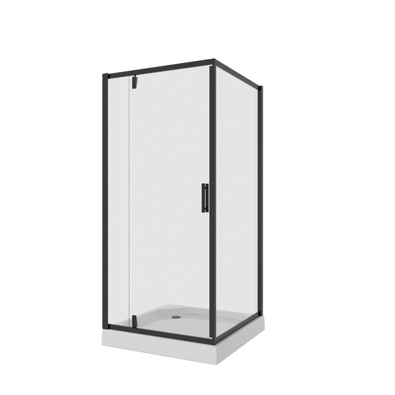 Душевое ограждение Niagara Nova 90х90 см NG-6801-08ВLACK, чёрный/прозрачное фото 2
