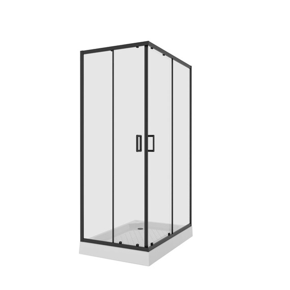Душевое ограждение Niagara Nova 120х80 см NG-6810-08ВLACK, чёрный/прозрачное фото 2