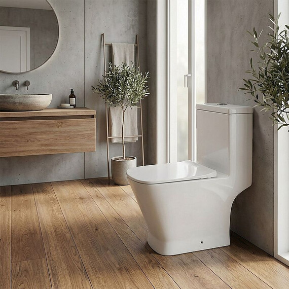 Унитаз-моноблок Azario AZ-1214 с крышкой микролифт фото 11