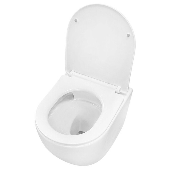 Унитаз подвесной безободковый Azario AZ-3105C с тонкой крышкой микролифт (Система смыва Торнадо) фото 9