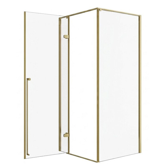 Душевое ограждение Loranto Sunway 90x90 см CS-501G-90, золото/прозрачное фото 3