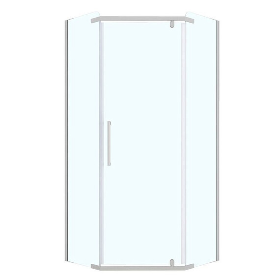 Душевое ограждение Loranto Sunway 100x100 см CS-816S-100, сатин/прозрачное фото 