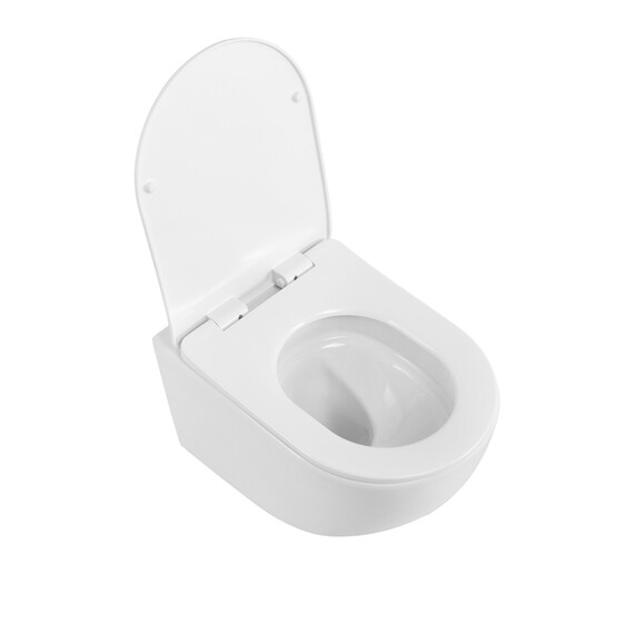 Унитаз подвесной безободковый BelBagno MARINO-TOR BB7026CH-TOR/SC (система смыва торнадо) с тонкой крышкой микролифт фото 4