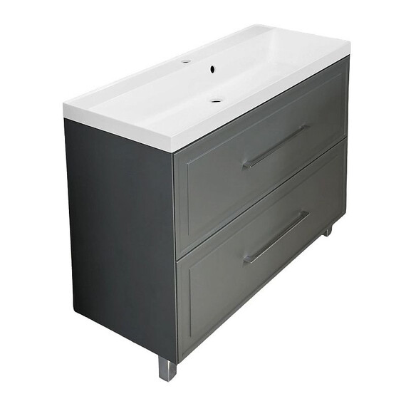 Тумба напольная с раковиной Azario Беллони 100/2Н 100 см CS00098078 (раковина Астория 100) графит фото 