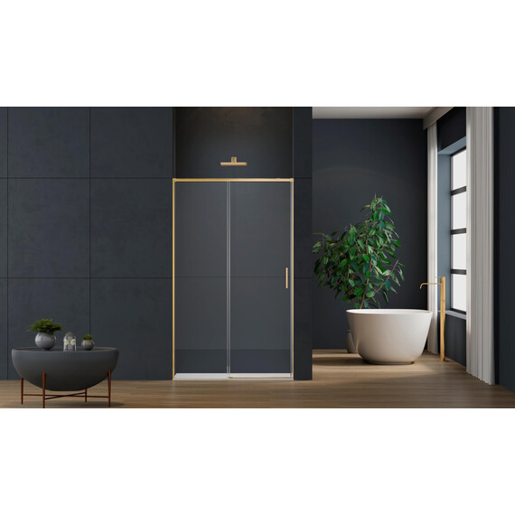 Душевая дверь Vincea Софт 2 (Soft 2) 110 см VDS-3SO2110CLG, золото/прозрачное фото 2