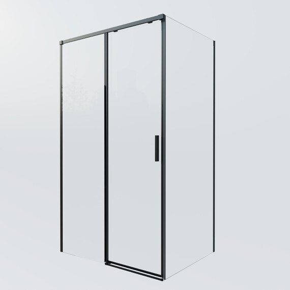 Душевое ограждение Vincea Софт 2 (Soft 2) 140x80 см VSR-3SO28014CLB, чёрный/прозрачное фото 9