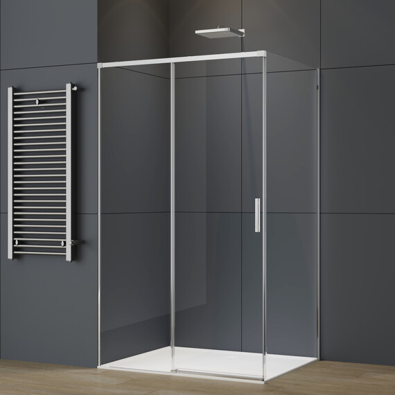 Душевое ограждение Vincea Софт 2 (Soft 2) 110x90 см VSR-3SO29011CL, хром/прозрачное фото 