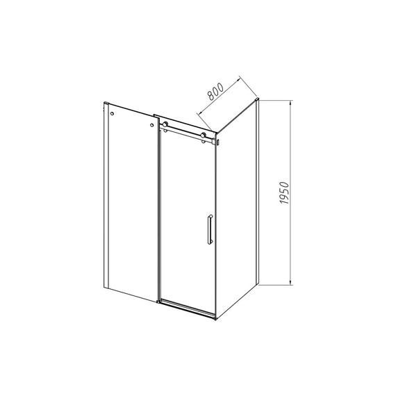Душевое ограждение Vincea Комо-Н (Como-N) 150x80 см VSR-4CN8015CGB (стекло 8 мм) чёрный/тонированное фото 6
