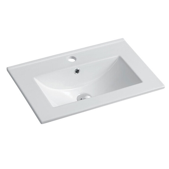 Тумба подвесная с раковиной Vincea Mia Slim 60 см VMC-2MC600S1VO (раковина VBS-13960S1) винтажный дуб фото 2