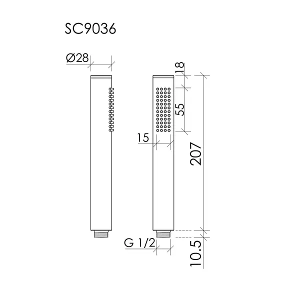 Ручной душ Sancos Stick SC9036BB, брашированная бронза фото 2
