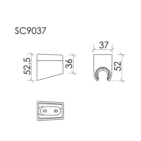 Держатель для ручного душа настенный Sancos SC9037BB, брашированная бронза фото 2