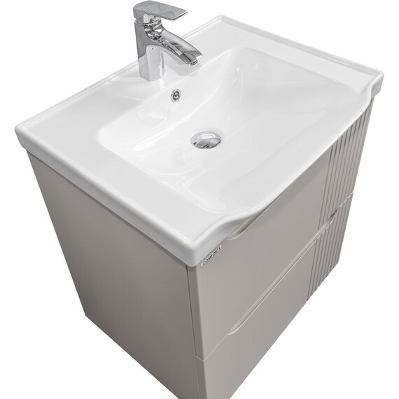 Тумба универсальная с раковиной Comforty Сидней 60 см 00-00022860CF, серый шелк фото 11
