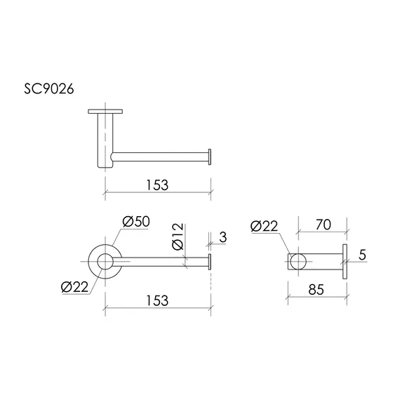 Держатель для туалетной бумаги Sancos Base SC9026BB, цвет брашированная бронза фото 2