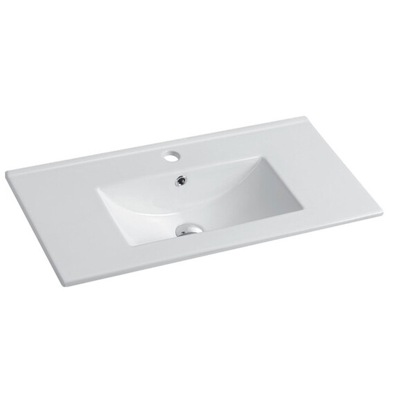 Тумба подвесная с раковиной-столешницей Vincea Mia Slim 80 см VMC-2MC800S1BT (раковина VBS-13980S1) бетон фото 2