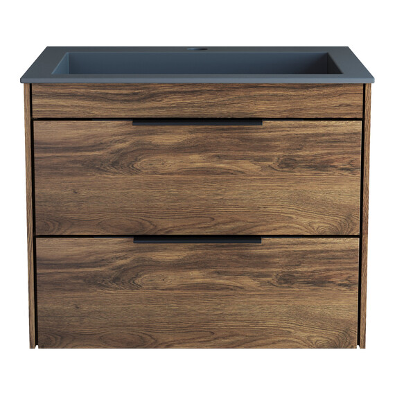 Тумба подвесная с раковиной Vincea Кьяра 2D (Chiara 2D) 60 см VMC-2C2600CO (раковина VCB-13600G) дуб чарльстон фото 4