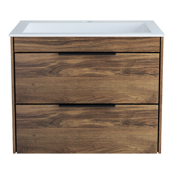 Тумба подвесная с раковиной Vincea Кьяра 2D (Chiara 2D) 60 см VMC-2C2600CO (раковина VCB-13600W) дуб чарльстон фото 4