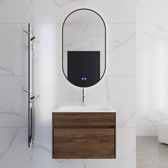 Тумба подвесная с раковиной Vincea Кьяра (Chiara) 60 см VMC-2C600CO (раковина VCB-13600W) дуб чарльстон фото 8