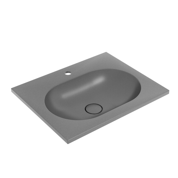 Тумба подвесная с раковиной Vincea Велле (Welle) 60 см VMC-2WL600MBG (раковина VCB-4H600G) бежевый матовый софт-тач фото 2